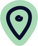 Getekende pinpoint (locatie marker)